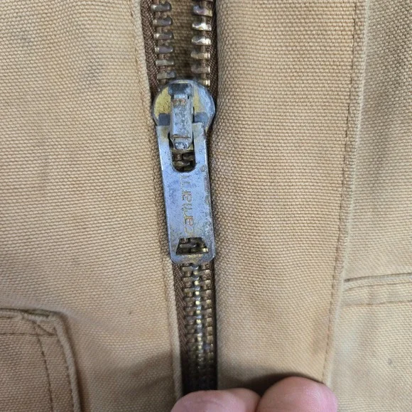 Vintage Carhartt Corduroy Collar Duck canvas Quilt Lined coat distressed men 2XL - Picture 8 of 8